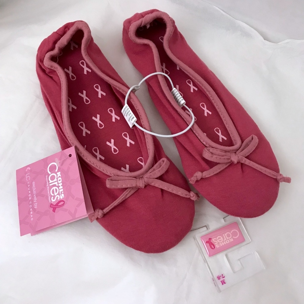 LC Lauren Conrad Ballet Slippers Cancer Awareness